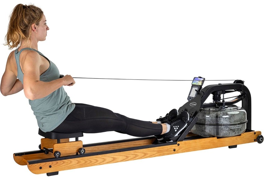 Fluid-Rower-Apollo-V-verstellbares-Wasser-Rudergeraet-Holz-Dual-Rail - Rudergeräte im Vergleich