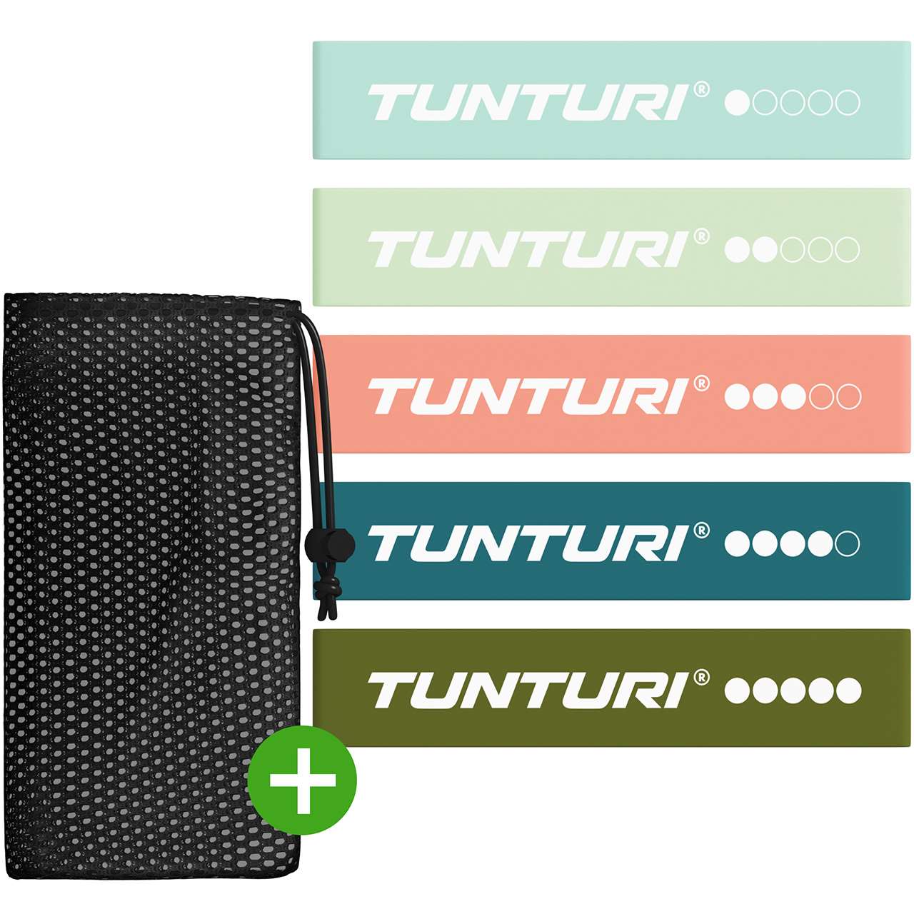 Tunturi Mini Resistance Band Set, 5-teilig