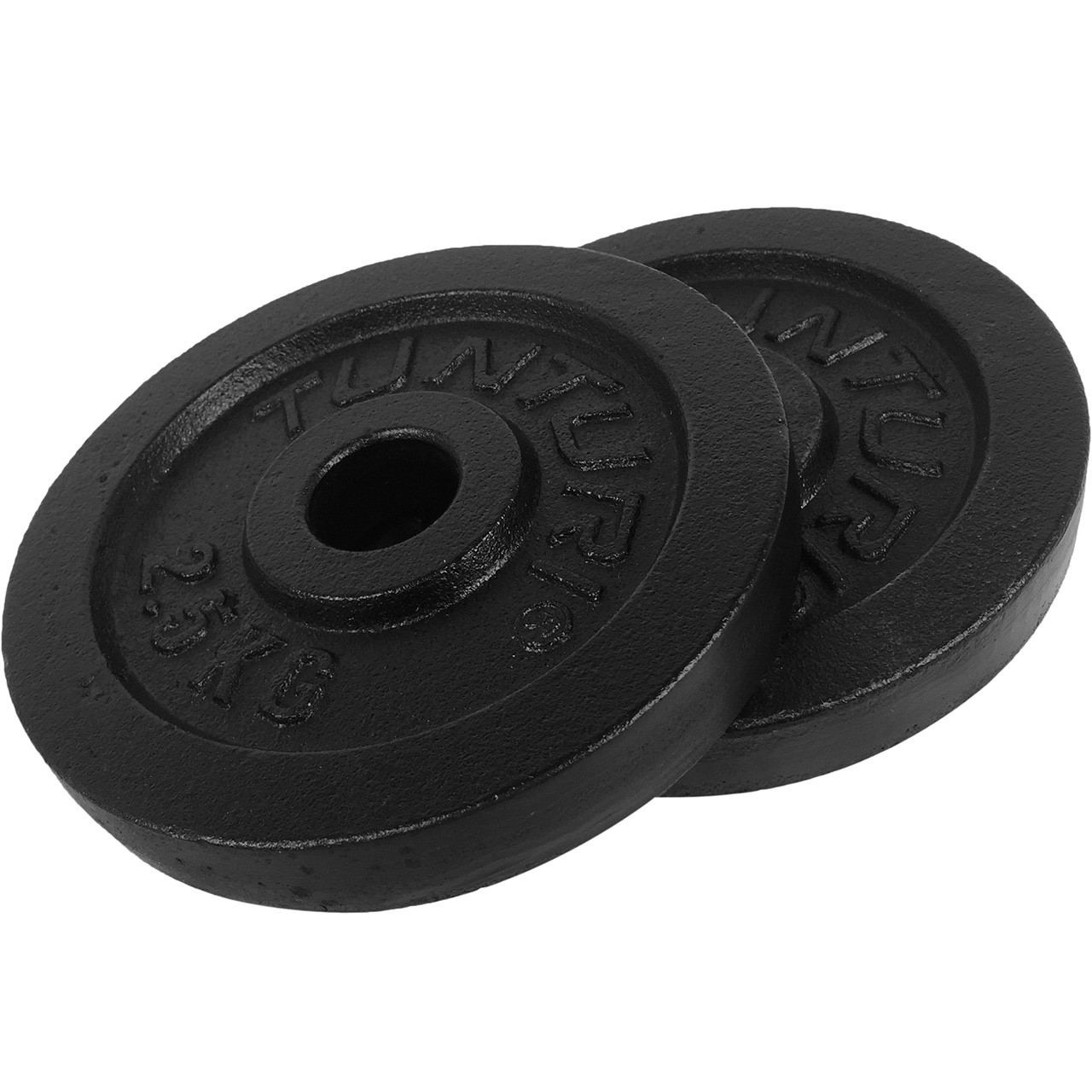 Tunturi 2.5 kg paire de disques d'haltères 30 mm en fonte Tunturi 2.5 kg paire de disques d'haltères 30 mm en fonte