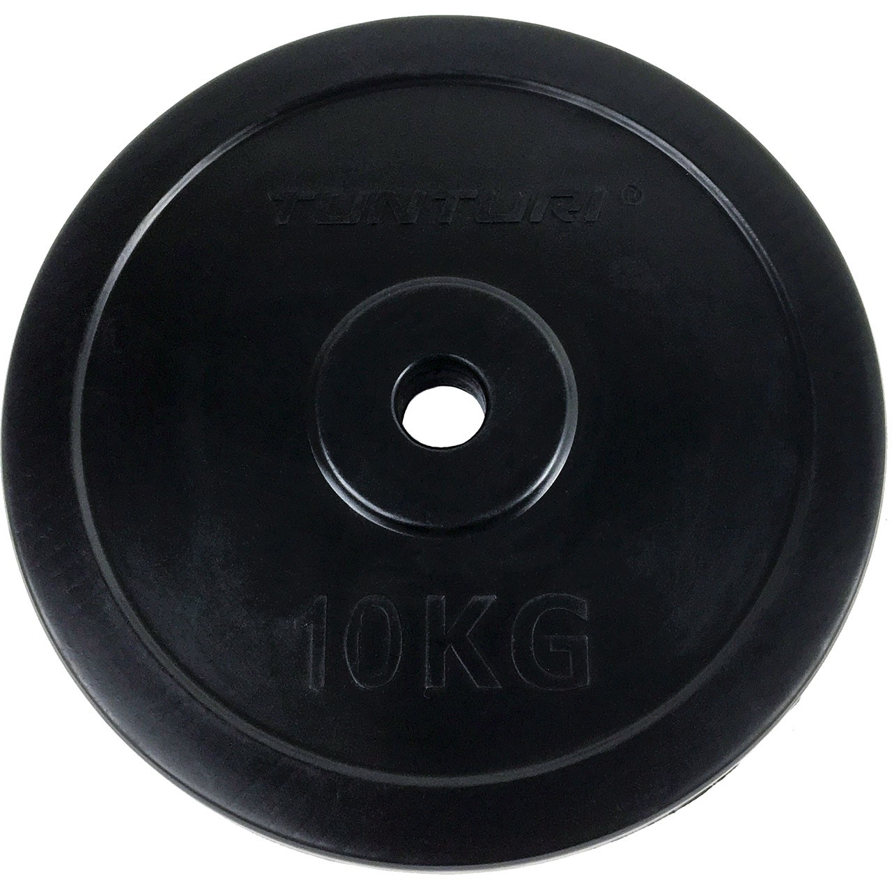 Rubber Coated 10 kg Tunturi Weight Disc 30 mm