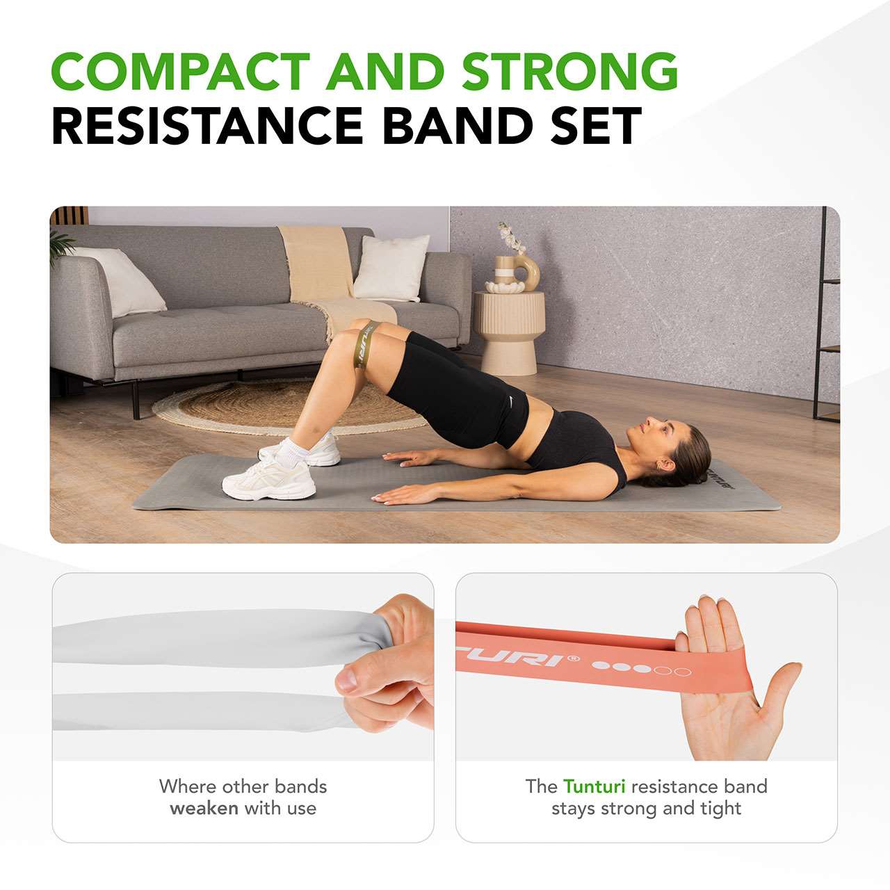 Tunturi Mini Resistance Band Set, 5-teilig