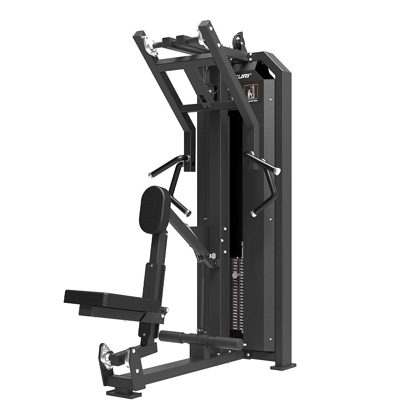 Tunturi Platinum Seated Row station de musculation avec bloc de poids