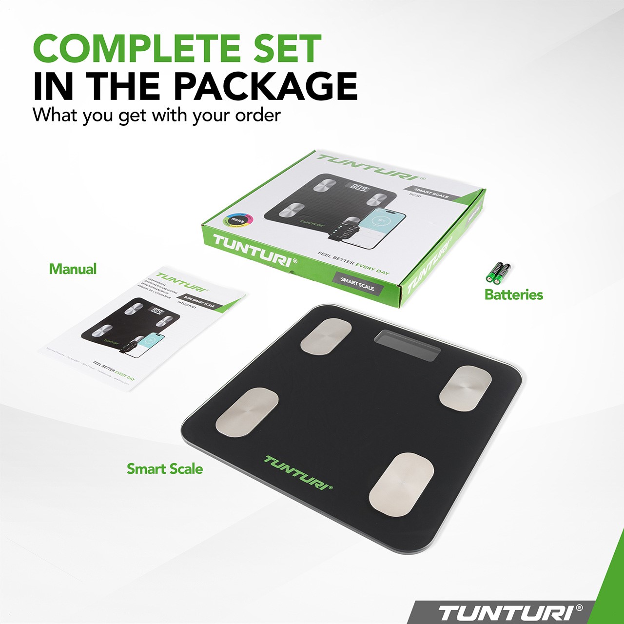 Tunturi SC30 Smart Scale with App 