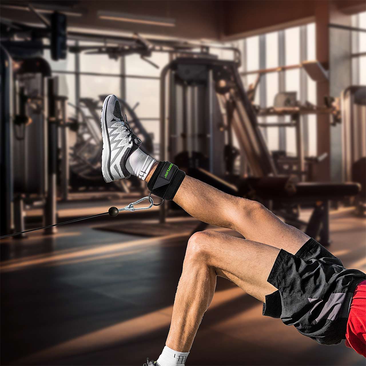 Tunturi Ankle Strap für Kabelzug Schwarz