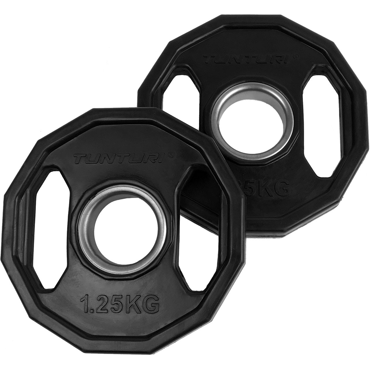 Rubber Covered 1.25 kg Tunturi Weight Plate Pair 50 mm