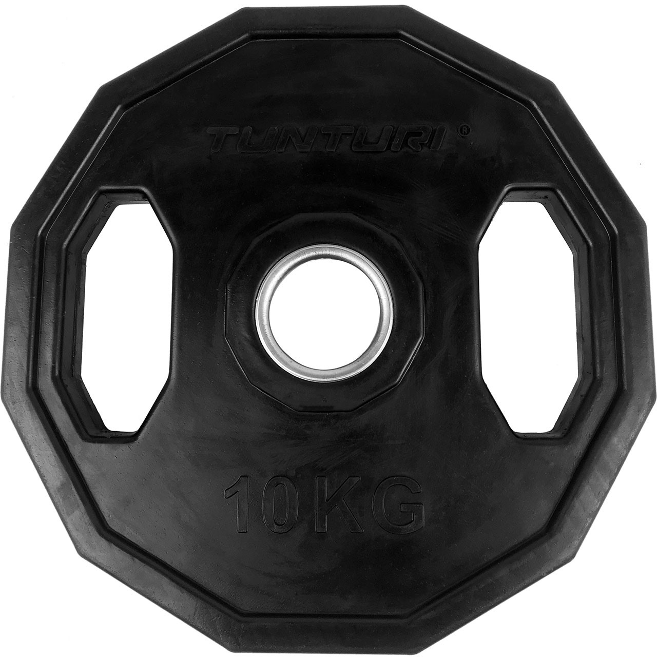 Rubber Covered 10 kg Tunturi Weight Plate 50 mm