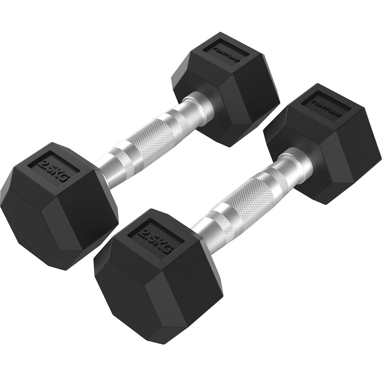 Tunturi Platinum Hex Kurzhantel-Set 2 x 2.5 kg