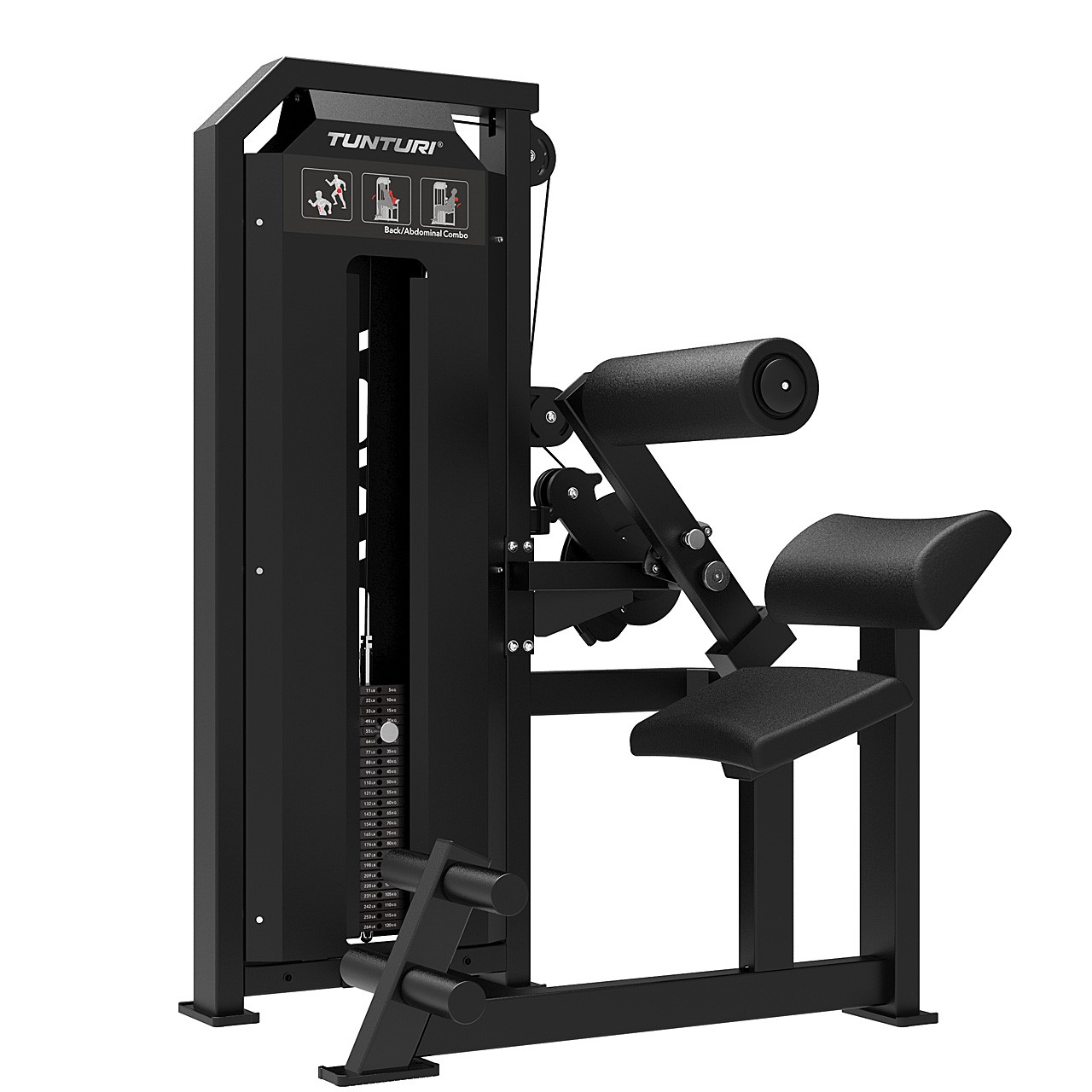 Tunturi Platinum Dual Back/Abdominal Combo mit Gewichtsstapel