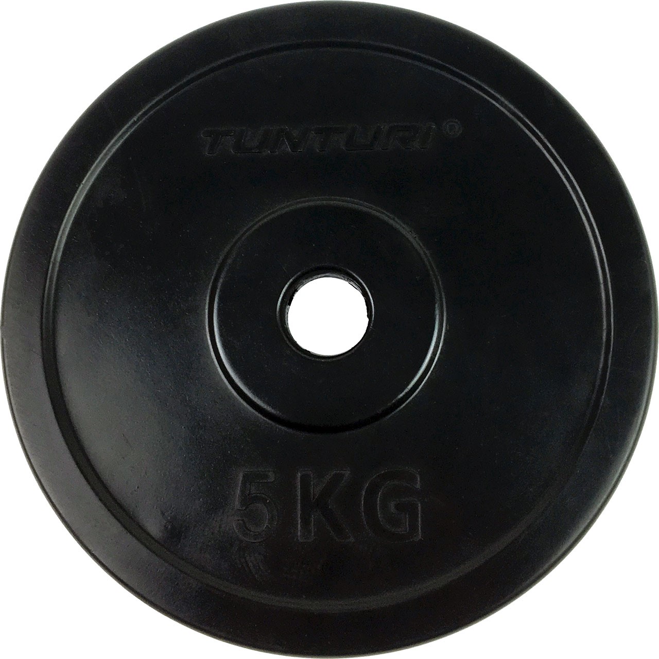 Rubber Coated 5 kg Tunturi Weight Disc 30 mm