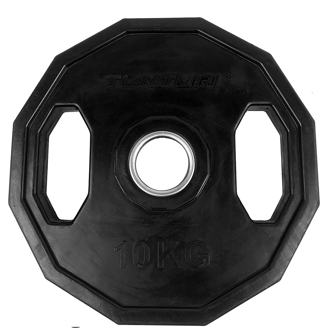 Tunturi 10 kg Weight Plate 50 mm, Rubber Covered