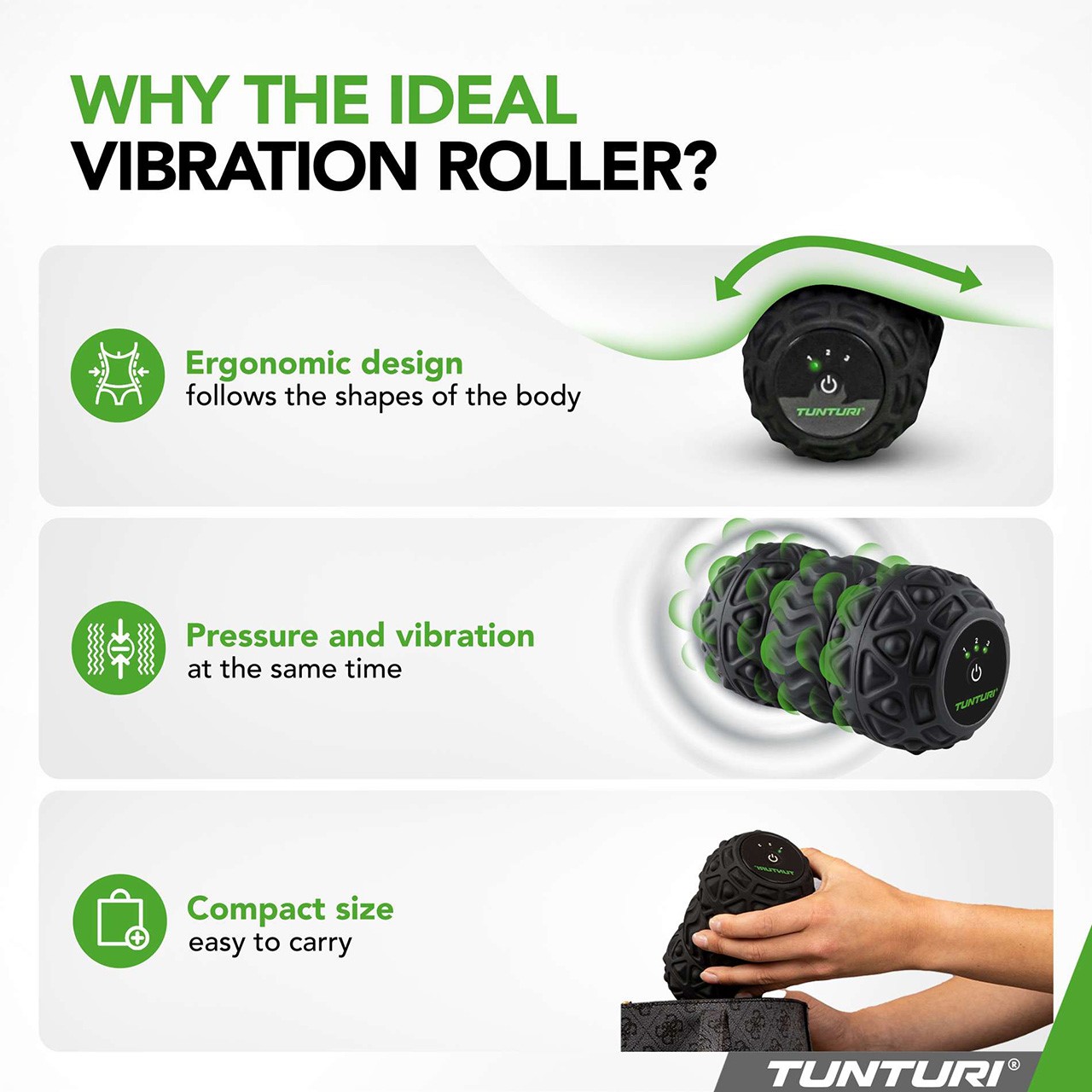 Tunturi Vibrating Massage Roller