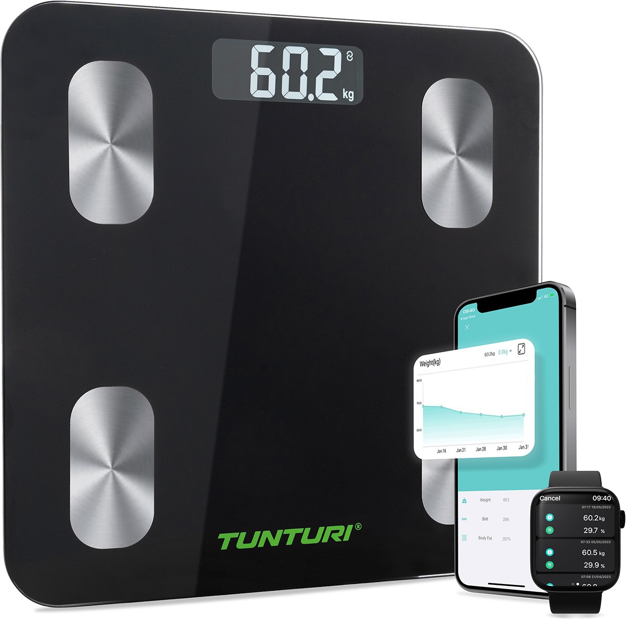 Tunturi SC30 Smart Scale with App 