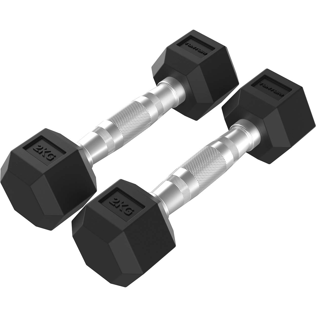Tunturi Platinum Hex Kurzhantel-Set 2 x 2 kg