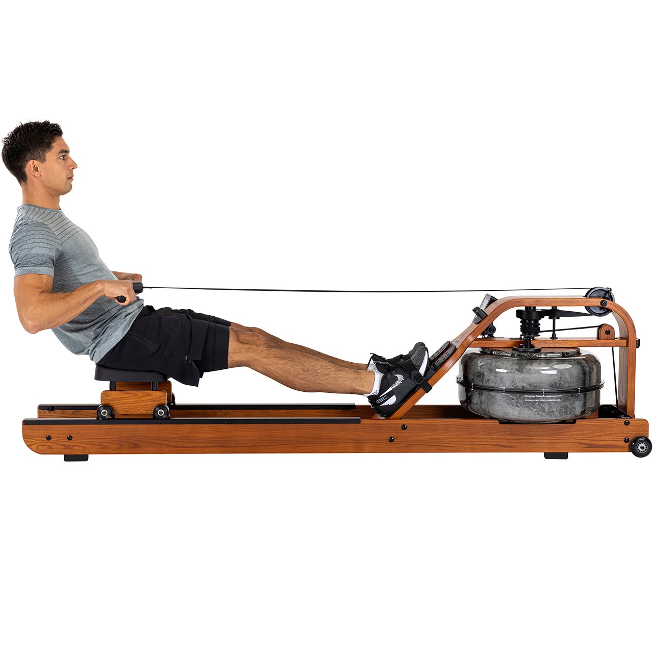 Fluid Rower Viking PRO V + SPH Wooden Water Rowing Machine Dual Rail