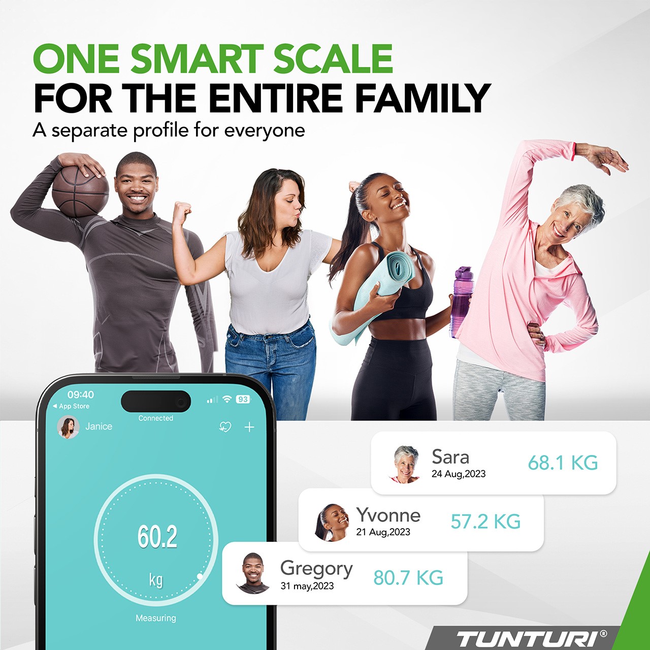 Tunturi SC30 Smart Scale with App 