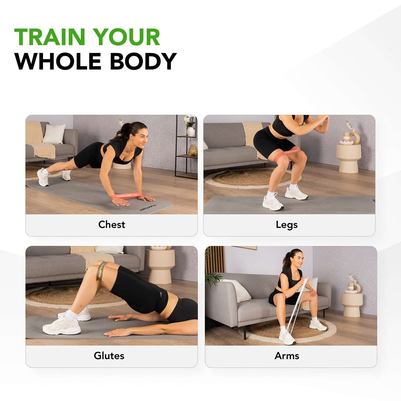 Tunturi Mini Resistance Band Set, 5-teilig
