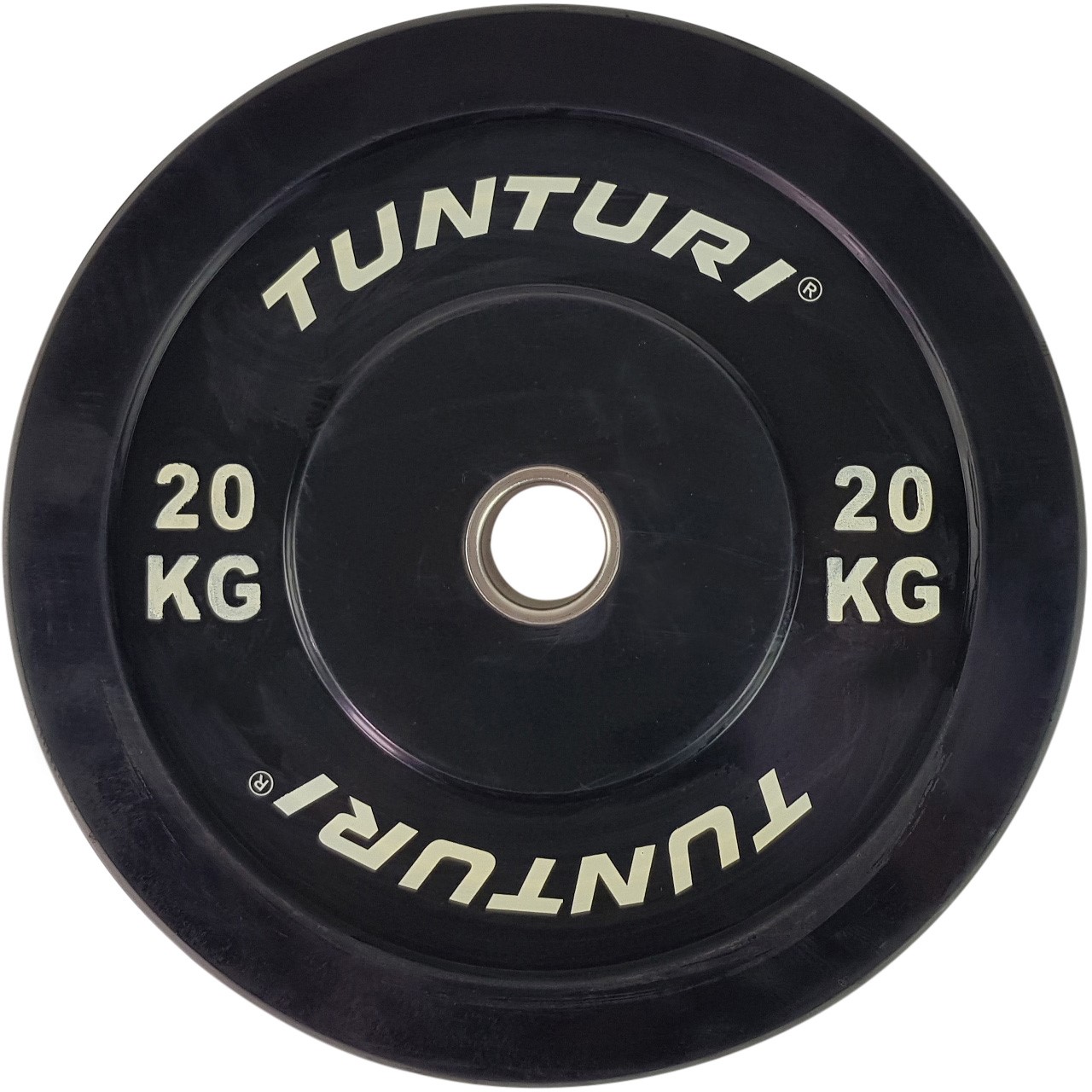 Tunturi 20 kg disque d'haltères 50 mm revêtement en caoutchouc  Tunturi 20 kg disque d'haltères 50 mm revêtement en caoutchouc