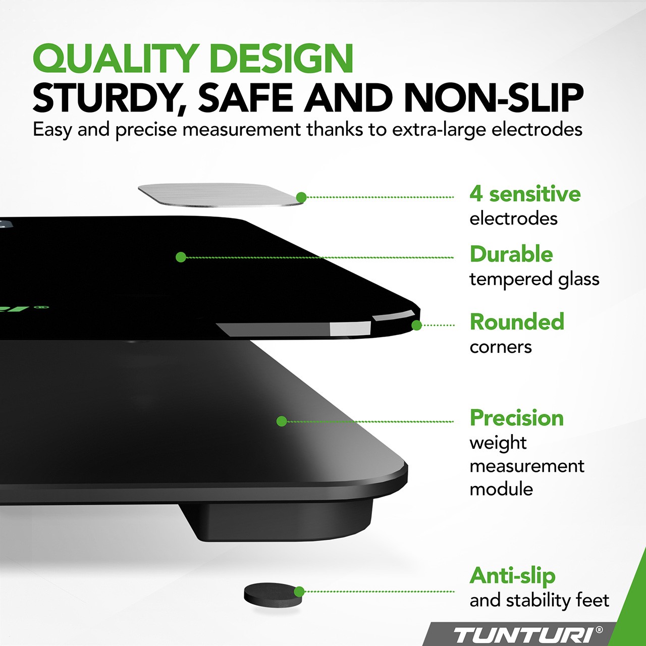 Tunturi SC30 Smart Analytic Scale with App 