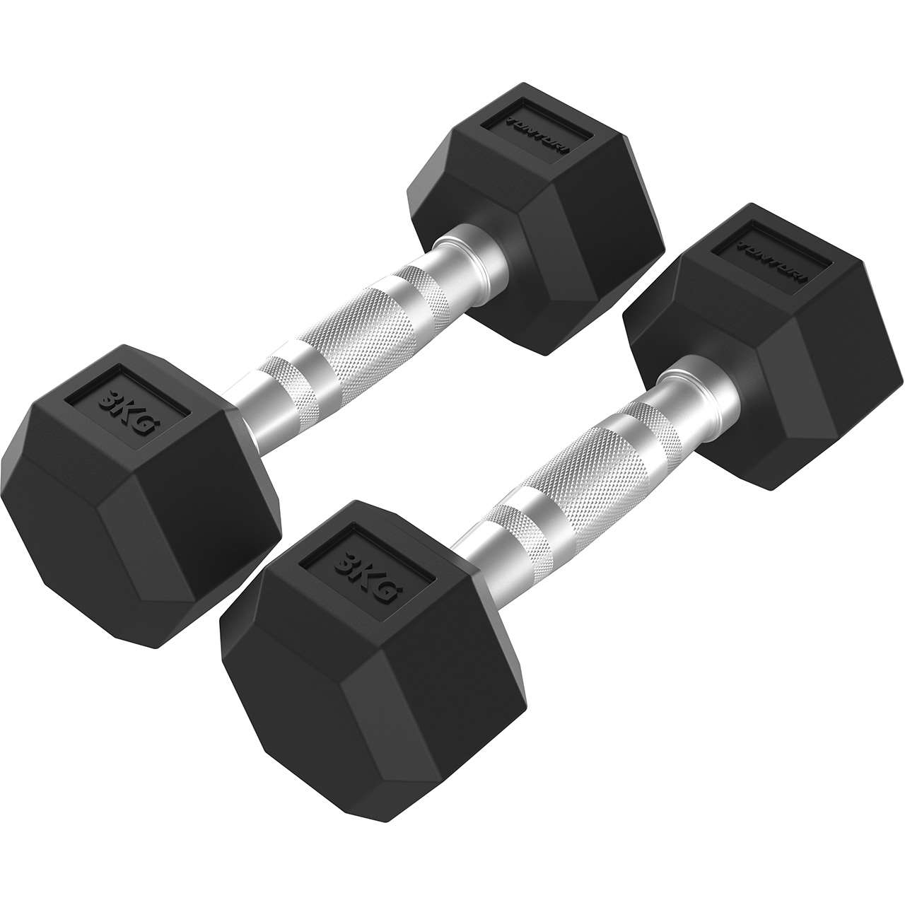 Tunturi Platinum Hex Kurzhantel-Set 2 x 3 kg