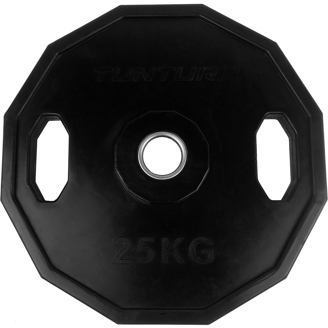 Rubber Covered 25 kg Tunturi Weight Plate 50 mm