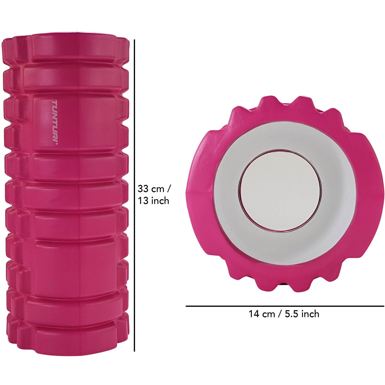 Tunturi Yoga Grid Fascia Roller 33 cm Pink