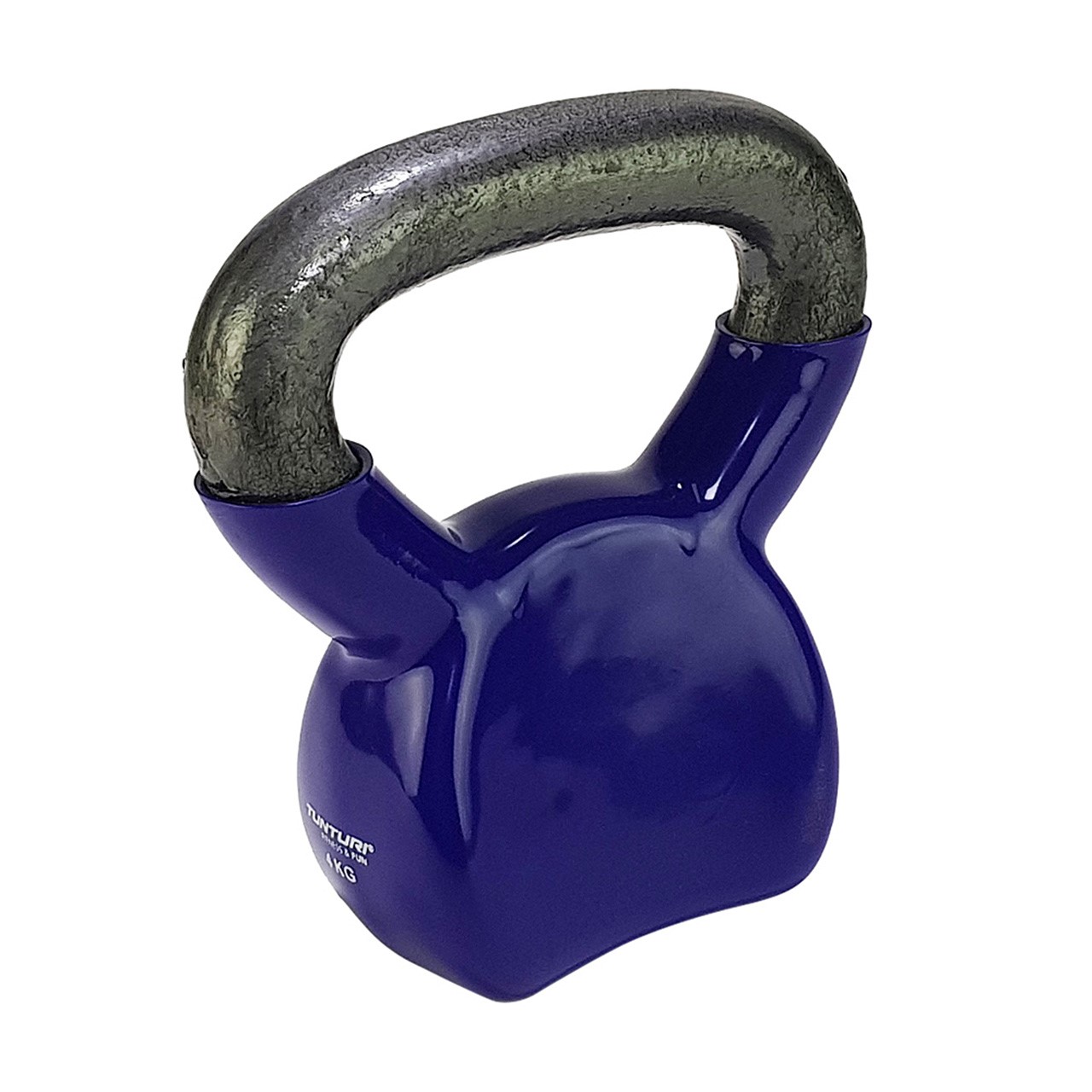 Tunturi Vinyl Kettlebell 4 kg, Violet