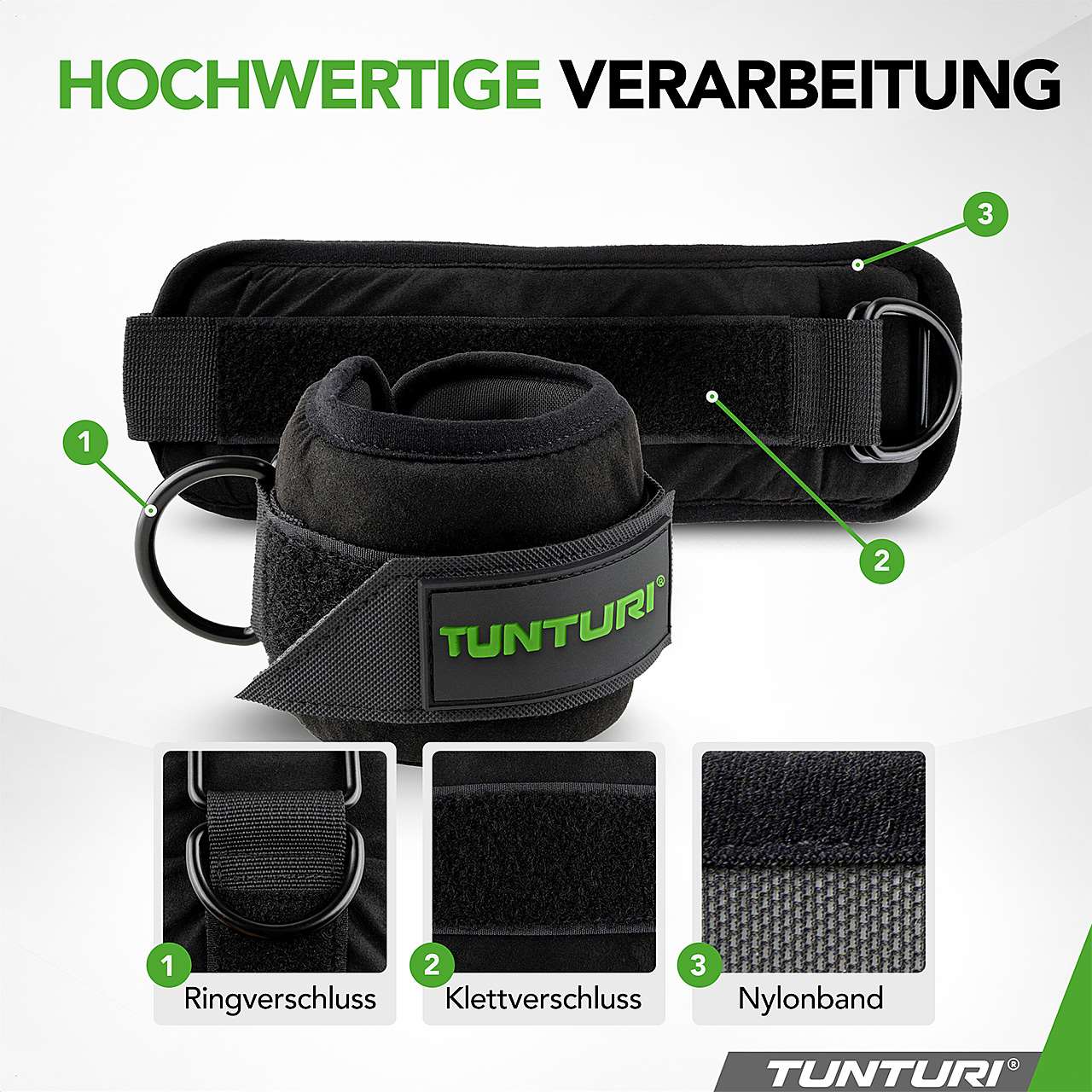 Tunturi Ankle Strap für Kabelzug Schwarz