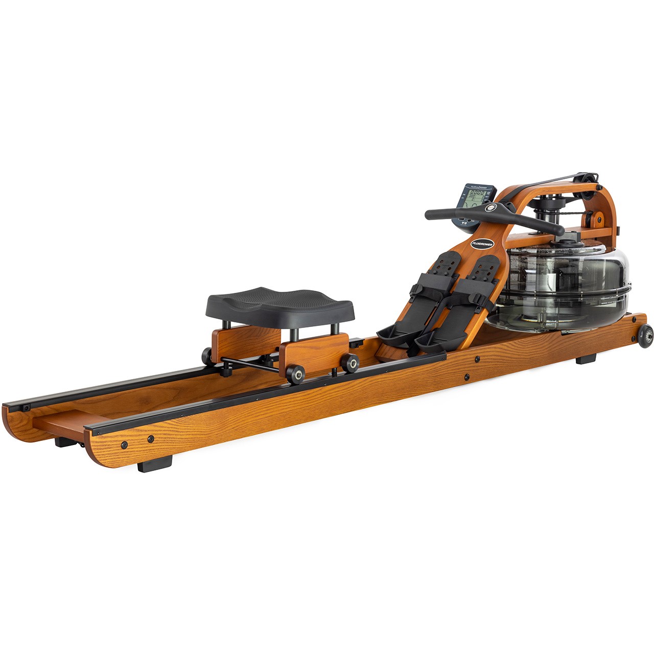 Fluid Rower Viking 3 V  Wooden Water Rowing Machine Dual Rail