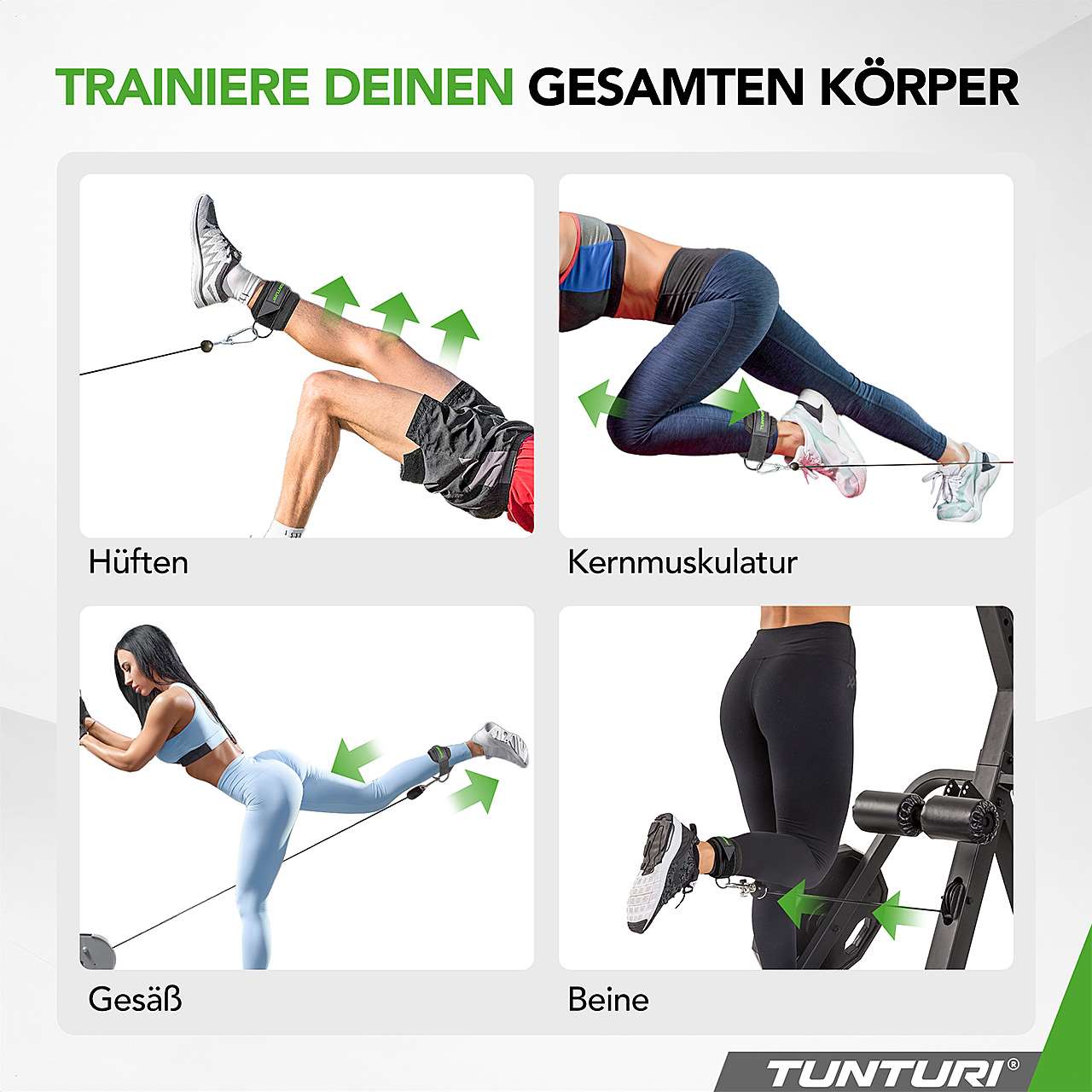 Tunturi Ankle Strap für Kabelzug Schwarz