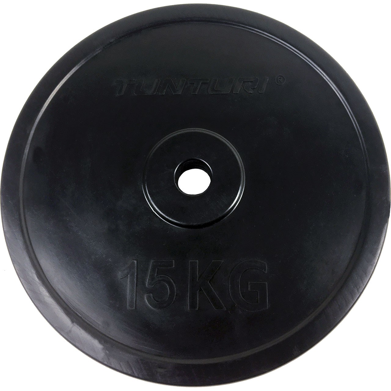 Tunturi 15 kg disque d'haltères 30 mm revêtement en caoutchouc Tunturi 15 kg disque d'haltères 30 mm revêtement en caoutchouc