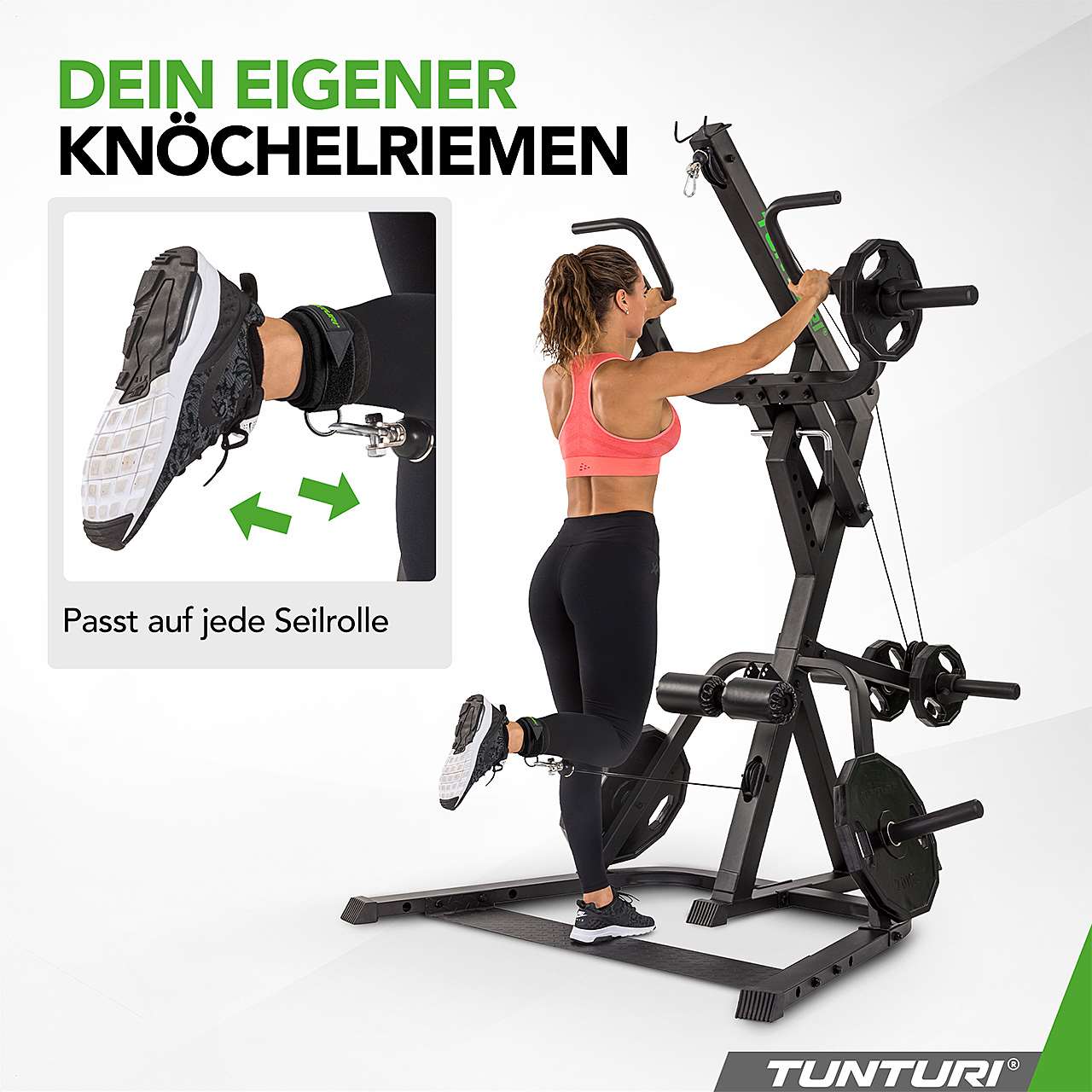 Tunturi Ankle Strap für Kabelzug Schwarz